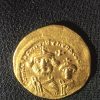 Byzantine Heraclius & Heraclius Constantine (son) Gold Dinar Obverse